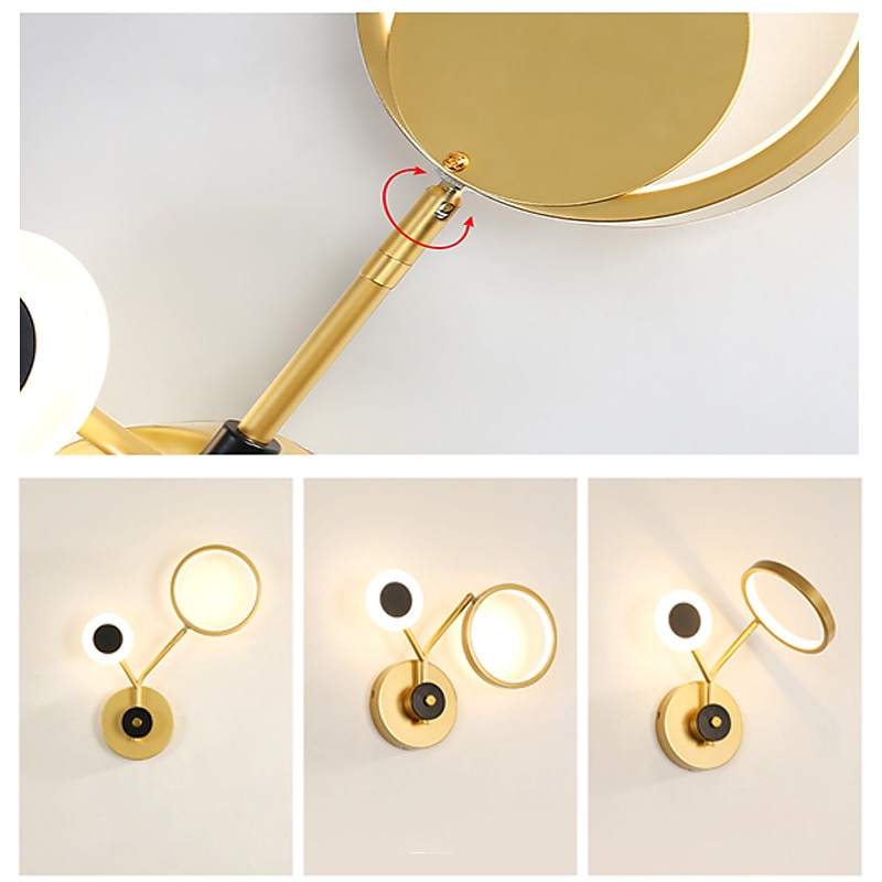 Lightinthebox applique da parete a led lampada da comodino moderna lampade da parete in stile nordico applique da parete luci braccio oscillante soggiorno camera da letto applique da parete in ferro del 2025 a $127.99 –P4