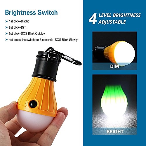 4pcs Camping Lanterns Portable,LED Outdoor Waterproof Tent Lights 50LM Waterproof Camping for Backpacking Hiking Fishing Emergency Hanging Light Lightweight 2026 - $9.99 –P1