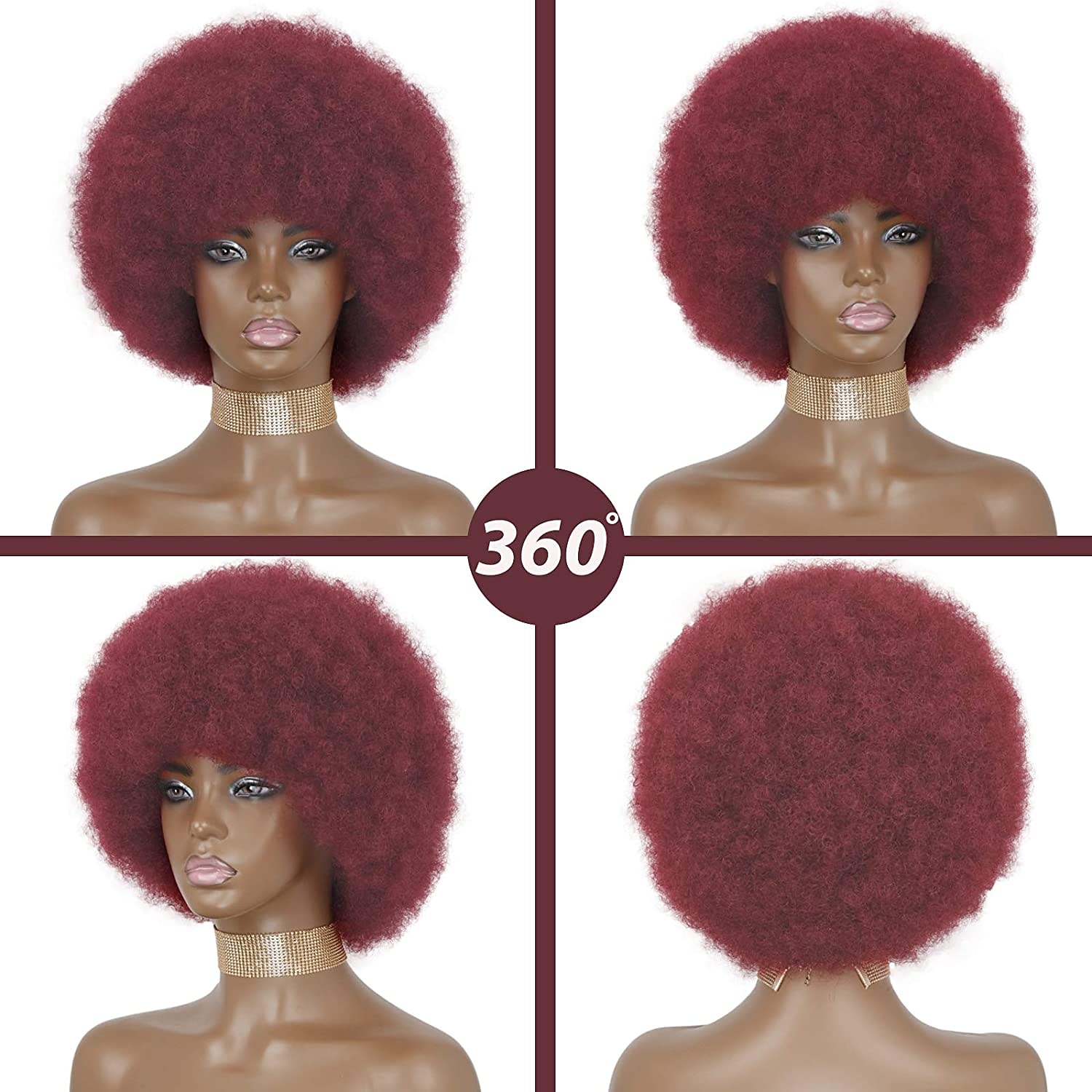 коричневые парики для женщин светло-коричневый афро-парик для чернокожих женщин пышные светло-коричневые афро-парики 70-е годы большой упругий и мягкий натуральный парик короткий афро-кудрявый 2025 - $28.99 –P10