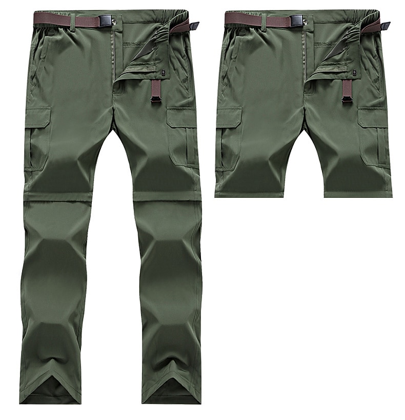 Ανδρικά Μετατρέψιμα παντελόνια Παντελόνι πεζοπορίας Καλοκαίρι Εξωτερική Γρήγορο Στέγνωμα Multi Pocket Ελαστικό Σκούπισμα ιδρώτα Παντελόνια Μαύρο Πράσινο Χακί Ελαστίνη 2025 - $35.99 –P3