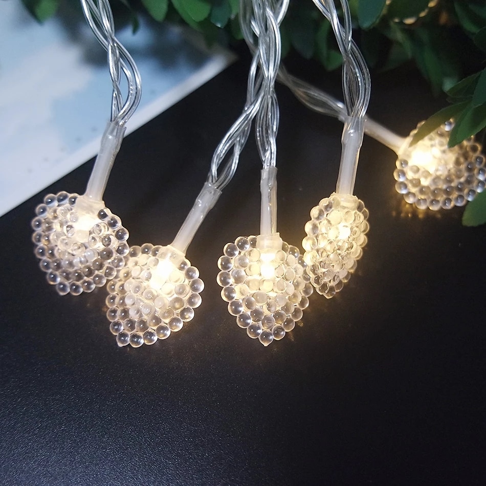 led víla řetězec světla láska tvaru srdce 3m 20leds 1,5m 10leds baterie nebo usb provoz led řetězec světla svatba svátek strana rodina ložnice dekorace 2025 - $7.99 –P5