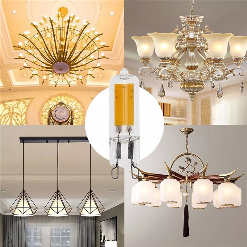 Żarówka led 10 sztuk g9 cob 3 w 7 w 5 w szkło g4 lampa 220 v g4led światło punktowe do wisiorek oprawa oświetleniowa żyrandole oświetleniowe do domu 2025 - $29.99 –P1