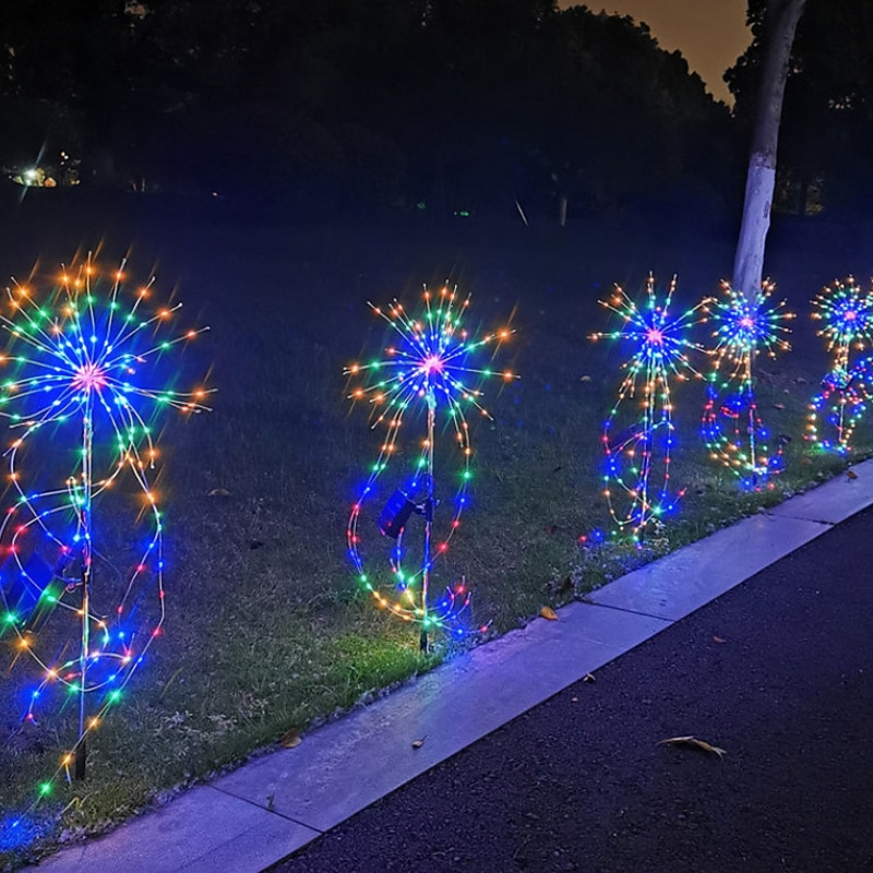 led vanntette fyrverkerilys, starburst hagelamper til julebryllup &amp; helligdager 2025 - $42.99 –P4