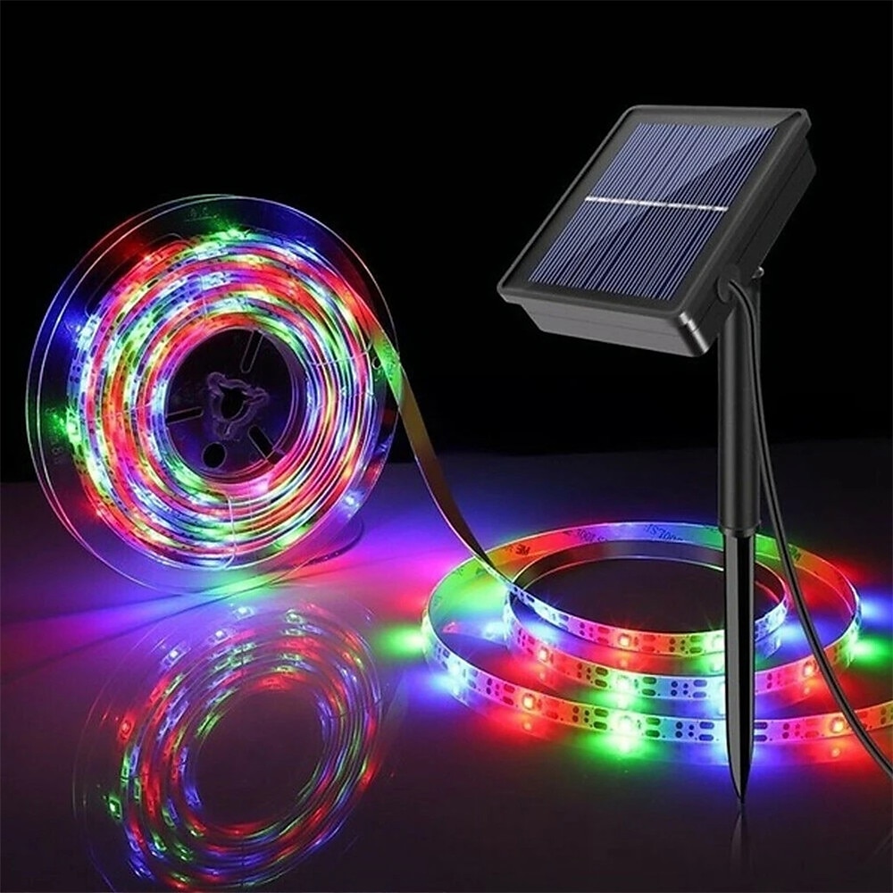 luce solare esterna della stringa luci di striscia principale solare impermeabile esterno 5m 16.4ft 150 ha condotto le luci della stringa solare 3m 90 ha condotto per il giardino patio piscina del 2025 a $37.99 –P5