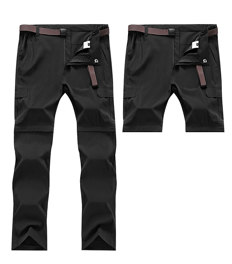 Ανδρικά Μετατρέψιμα παντελόνια Παντελόνι πεζοπορίας Καλοκαίρι Εξωτερική Γρήγορο Στέγνωμα Multi Pocket Ελαστικό Σκούπισμα ιδρώτα Παντελόνια Μαύρο Πράσινο Χακί Ελαστίνη 2025 - $35.99 –P2
