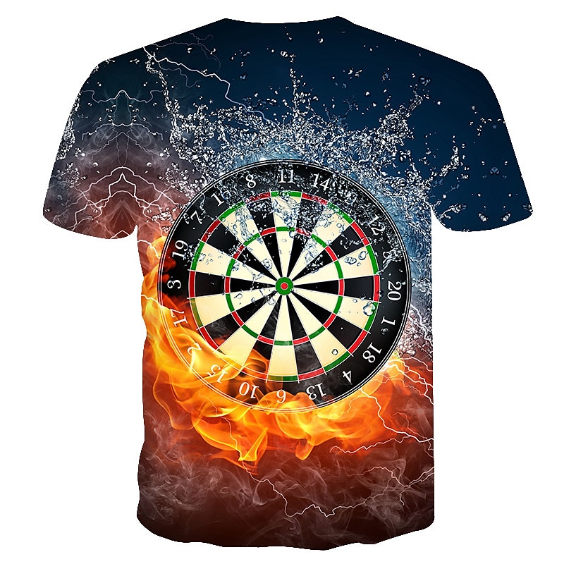Herren Unisex Grafik-Drucke Wurfpfeile T Shirt Tee Kurzarm T-Shirt 3D-Druck Rundhalsausschnitt Hemd Modisch Designer Basic Casual Täglich Festtage Blau Frühling Sommer Bekleidung Übergröße S M L XL 2025 - $17.99 –P1