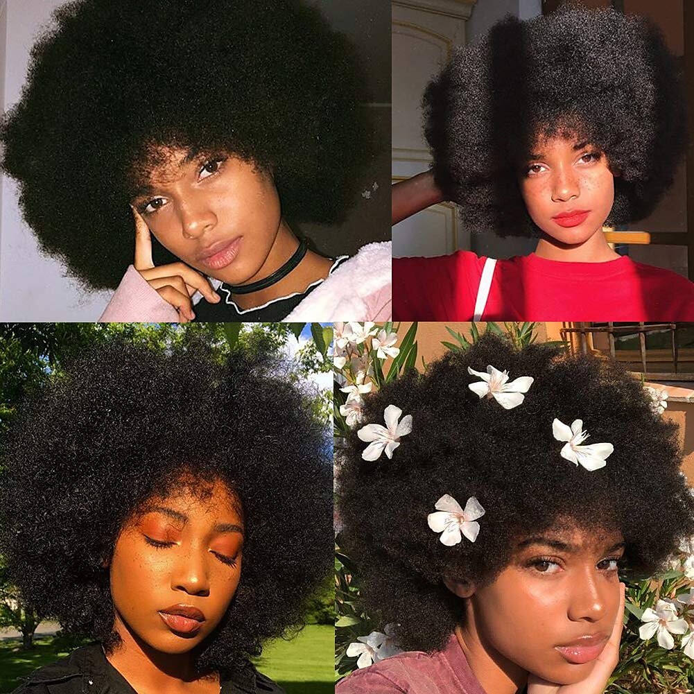 parrucche marroni per le donne parrucca afro marrone chiaro per le donne nere parrucche afro gonfie marrone chiaro parrucca grande e morbida dall'aspetto naturale anni '70 parrucca sintetica riccia del 2025 a $28.99 –P1