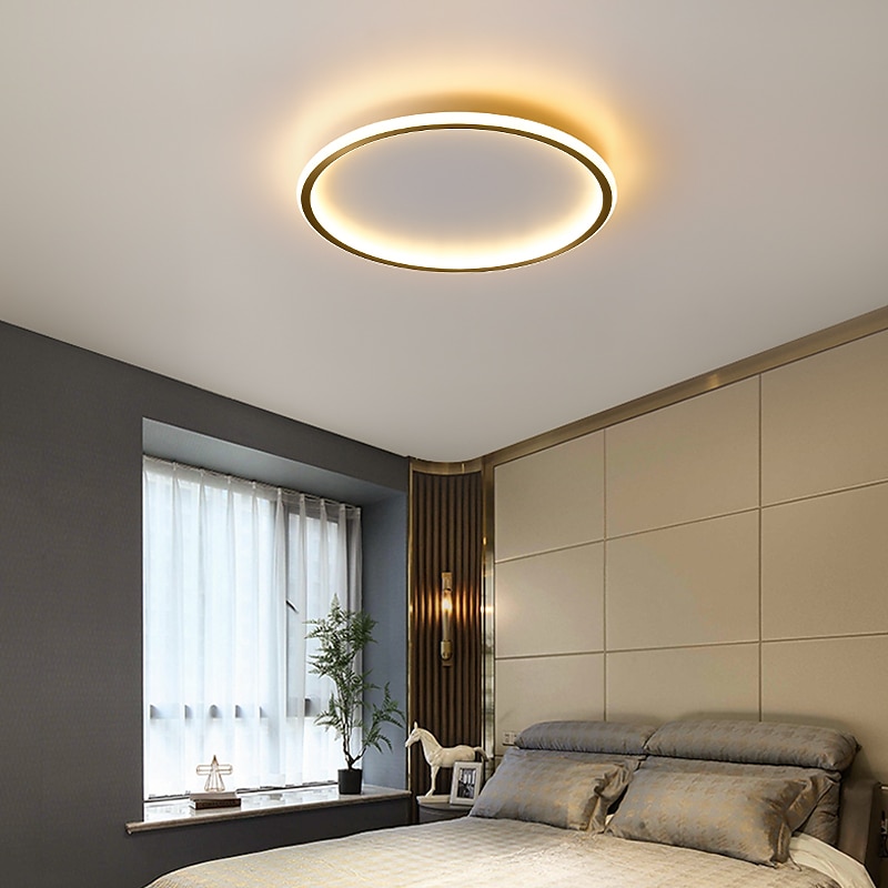 LED Ceiling Light 40/50 cm Circle Design Flush Mount Lights Copper Metal Basic Brass LED Nordic Style 220-240V 2025 - $331.09 –P1
