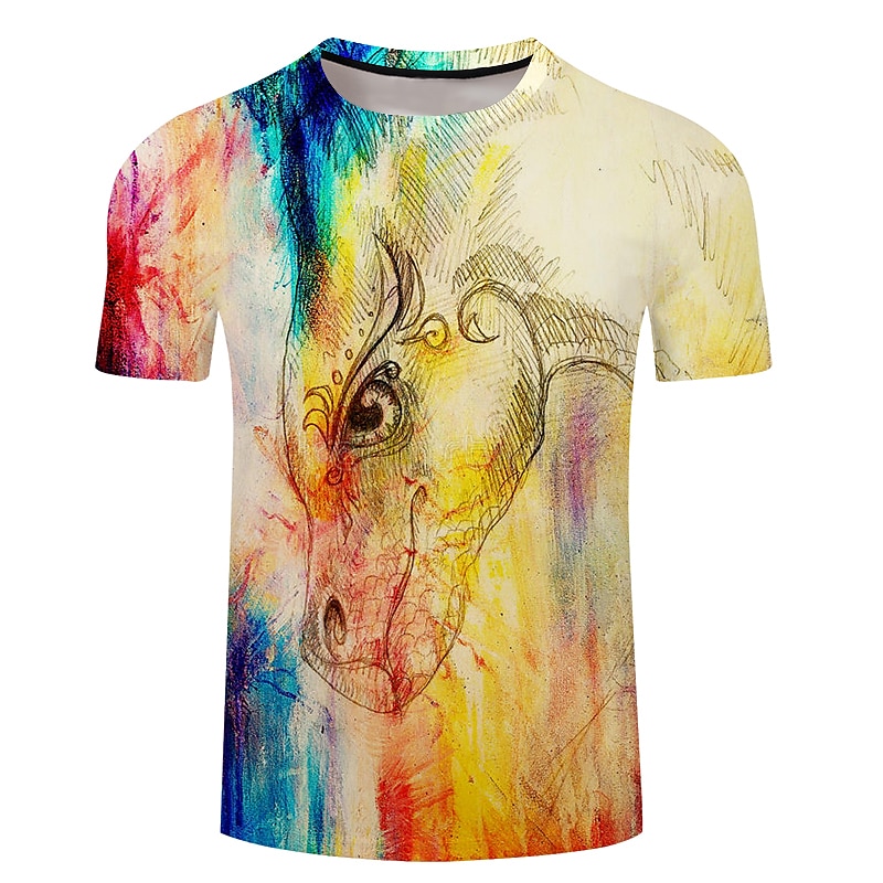 Herren Unisex Kuh Grafikdrucke T Shirt T-Shirt Kurzarm T-Shirt 3D-Druck Rundhalsausschnitt Hemd Designer Basic Große Größen Lässig Täglich Ferien Gelb Hellgrün Blau Bekleidung Übergröße S M L XL XXL 2025 - $17.99 –P5