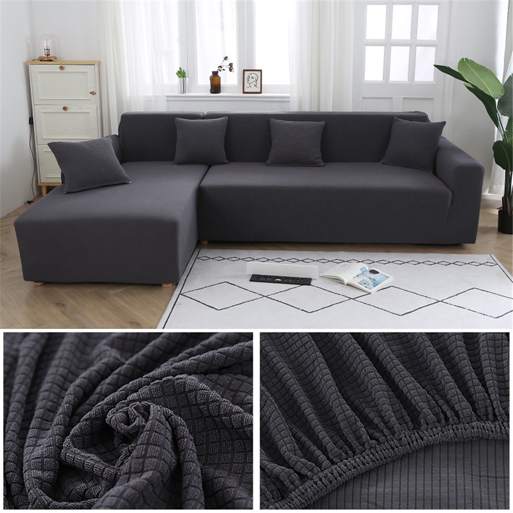 copridivano elasticizzato copridivano jacquard elastico divano componibile poltrona divanetto 4 o 4 o 3 posti bordeaux rosso a forma di L bianco grigio nero tinta unita morbido resistente lavabile (1 del 2025 a $24.99 –P8