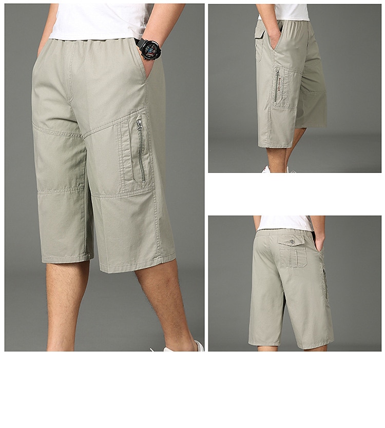 Men's Cargo Shorts Hiking Shorts Summer Outdoor Loose Ripstop Breathable Quick Dry Zipper Pocket Capri Pants Bottoms Below Knee Black Army Green Cotton Work Hunting Fishing XL XXL XXXL 4XL 5XL 2025 - $23.99 –P8