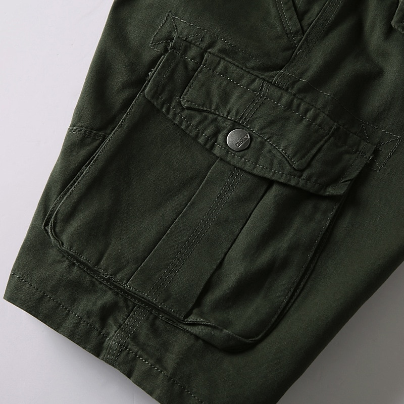 Herren Cargo Shorts Kurze Hosen Kurze Hose für Wanderer Militär Sommer Außen Regular Fit 10" Ripstop Atmungsaktiv Schnelltrocknend Multi Pocket Kurze Hose Unten Knielänge Schwarz Armeegrün Baumwolle 2025 - $23.99 –P4