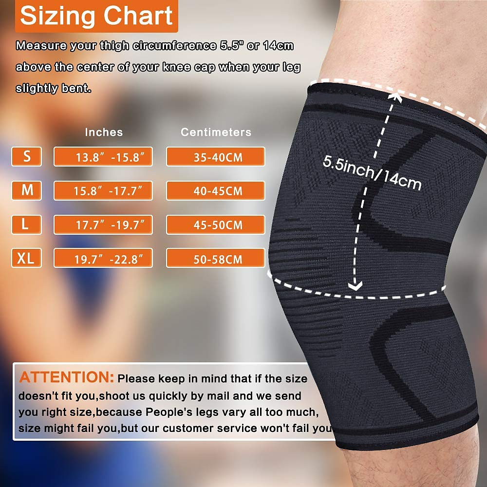 Compression Sleeve for Knee 2pcs/Pack Knee Brace-Knee Support Men and Women for Running Hiking Basketball Tennis Gym Weightlifting 2025 - $14.49 –P2