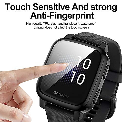 suoman 3-pack για θήκη garmin venu sq, προστατευτική θήκη κάλυψης προφυλακτήρα tpu bumper για κάλυψη μουσικής venu sq / smartwatch venu sq - μαύρο + ασημί + διαυγές 2025 - $17.99 –P3