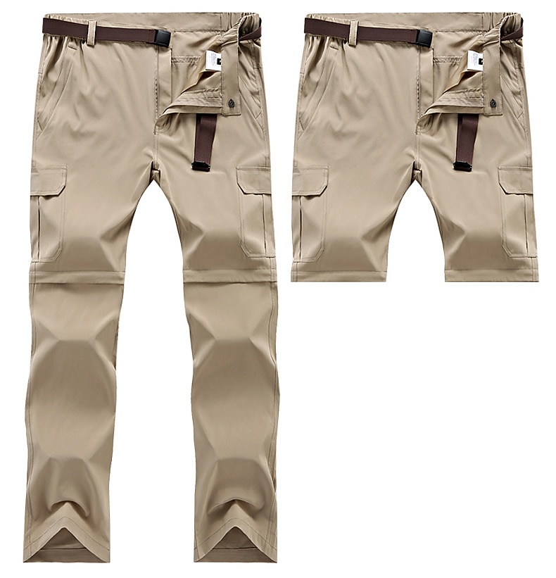 Ανδρικά Μετατρέψιμα παντελόνια Παντελόνι πεζοπορίας Καλοκαίρι Εξωτερική Γρήγορο Στέγνωμα Multi Pocket Ελαστικό Σκούπισμα ιδρώτα Παντελόνια Μαύρο Πράσινο Χακί Ελαστίνη 2025 - $35.99 –P7