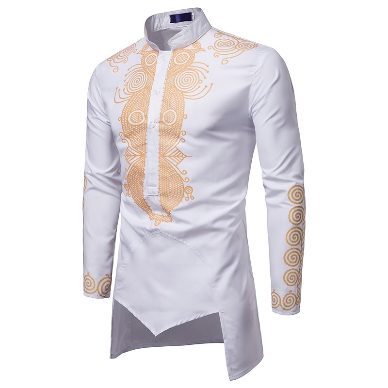 Herren Hemd Moderne afrikanische Outfits Afrikanischer Druck Dashiki Maskerade Erwachsene Hemd Party 2025 - $35.99 –P10