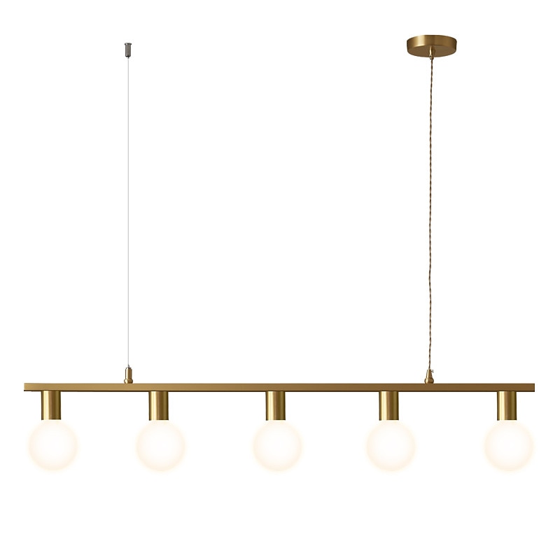 lampada a sospensione a led isola luce moderna oro per sala da pranzo 70/100 cm rame decorazione della sala da pranzo luce 3/5 portalampade e27 regolabile del 2025 a $229.99 –P9