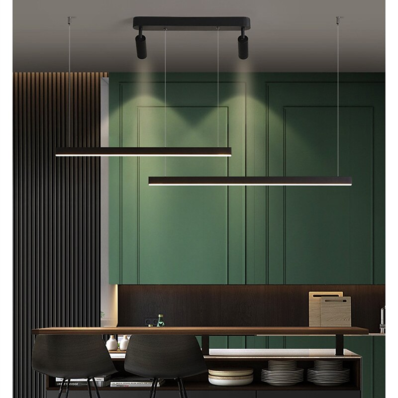 lampada a sospensione a led nera 110 cm luce a isola con faretti lampadario in alluminio stile artistico stile moderno eleganti finiture verniciate artistiche 110-120 v 220-240 v del 2025 a $315.29 –P4