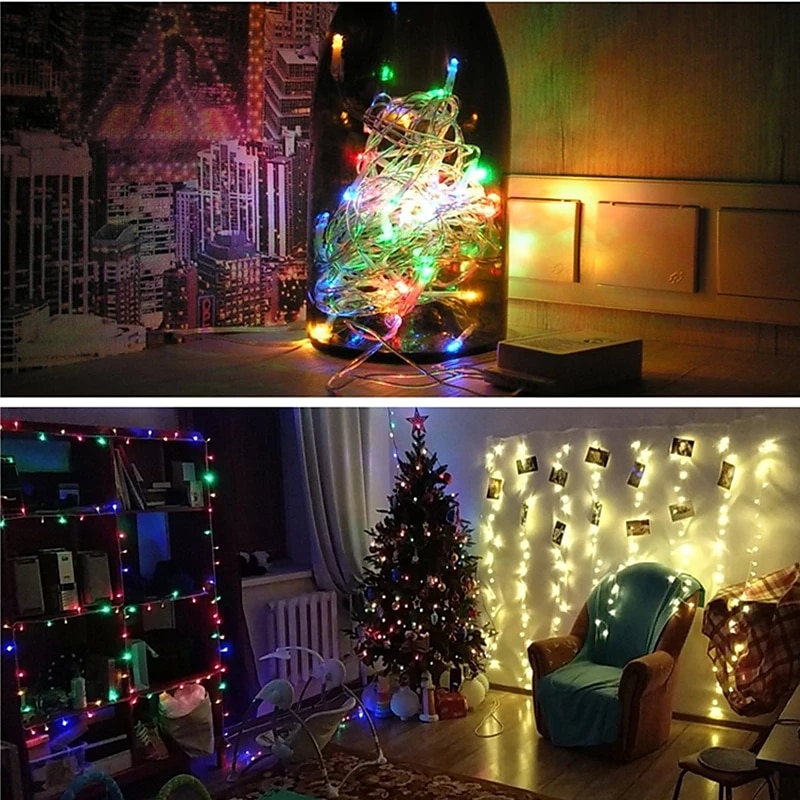 Elegant Wedding Reception Party LED String Lights LED Fairy Lights Christmas Wedding Bedroom Decoration Warm White Multi Color 1.5m 3m 10m AA Batteries Powered 2025 - $8.99 –P7