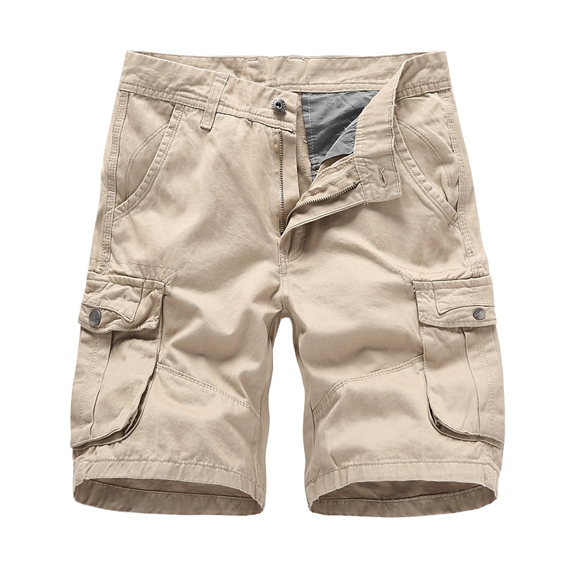 Herren Cargo Shorts Kurze Hosen Kurze Hose für Wanderer Militär Sommer Außen Regular Fit 10" Ripstop Atmungsaktiv Schnelltrocknend Multi Pocket Kurze Hose Unten Knielänge Schwarz Armeegrün Baumwolle 2025 - $23.99 –P1