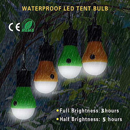 4pcs Camping Lanterns Portable,LED Outdoor Waterproof Tent Lights 50LM Waterproof Camping for Backpacking Hiking Fishing Emergency Hanging Light Lightweight 2026 - $9.99 –P2