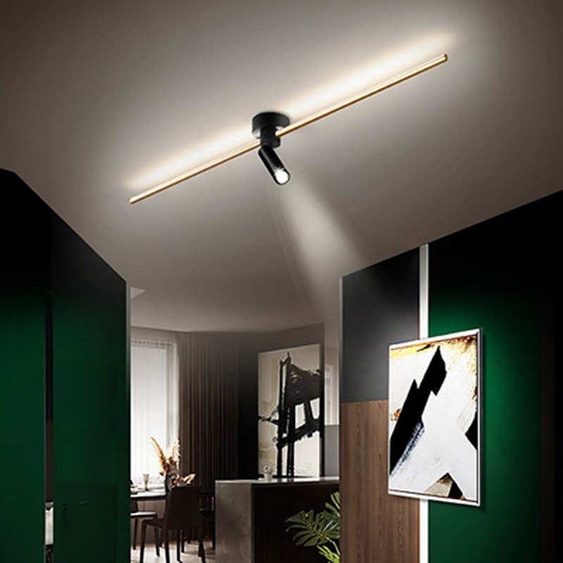 LED Ceiling Light Wall Light With Spot Light 60/80/100 cm Line Design Geometric Shapes Flush Mount Lights Aluminum Artistic Style Modern Style Stylish Painted Finishes 110-120V 220-240V 2025 - $180.99 –P4