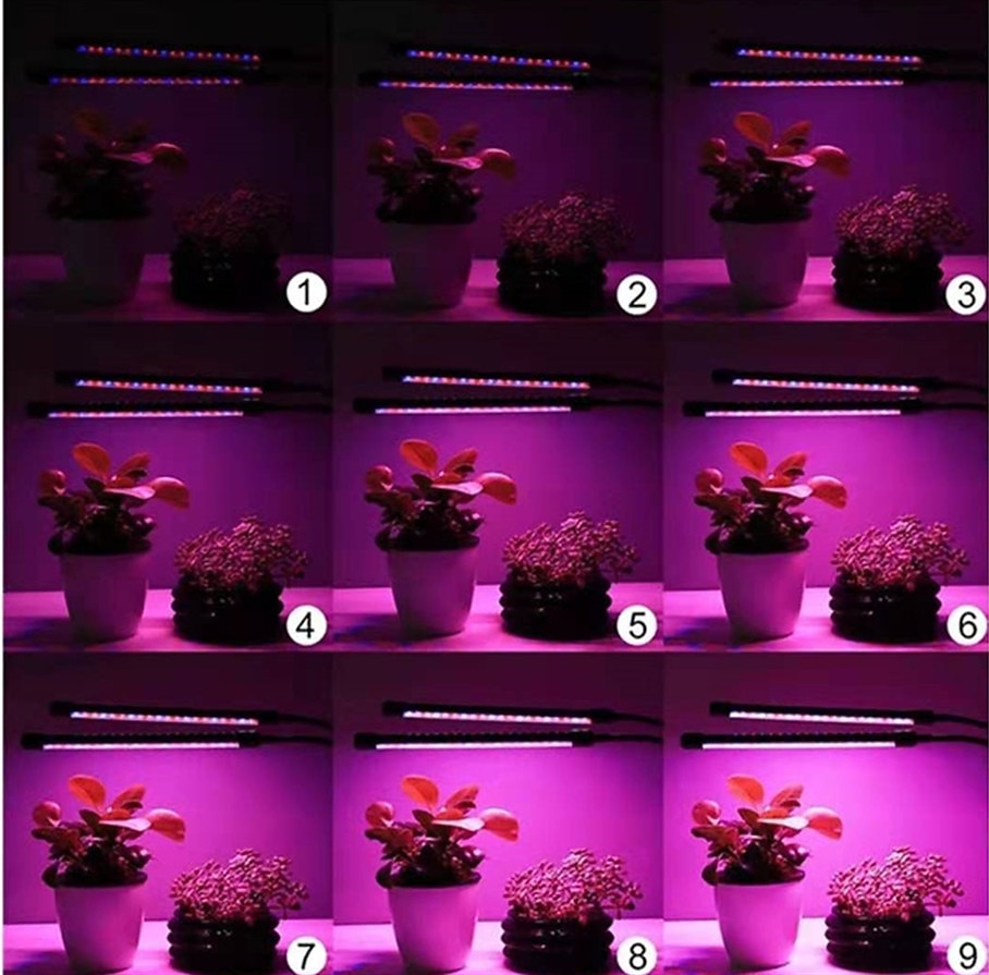 LED Grow Lights Dimmable Growing Light Fixture 10W 20W 30W with Plug for Desktop Plants Home Office Vegetable Greenhouse 20-40-60-80 LED Beads 1 Set 2025 - $39.11 –P2