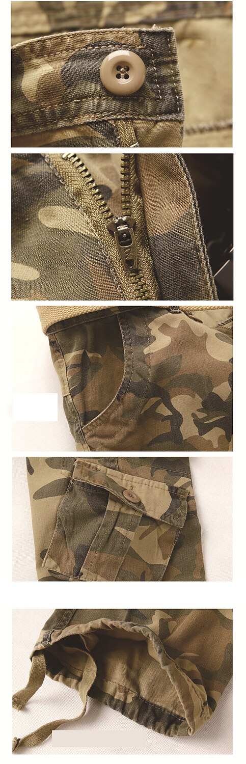Men's Work Pants Hiking Cargo Pants Hiking Pants Trousers Camo Outdoor Ripstop Multi Pockets Breathable Soft Cotton Pants / Trousers Bottoms Jungle camouflage Army Green Camouflage Grey Khaki Work 2025 - $39.99 –P2