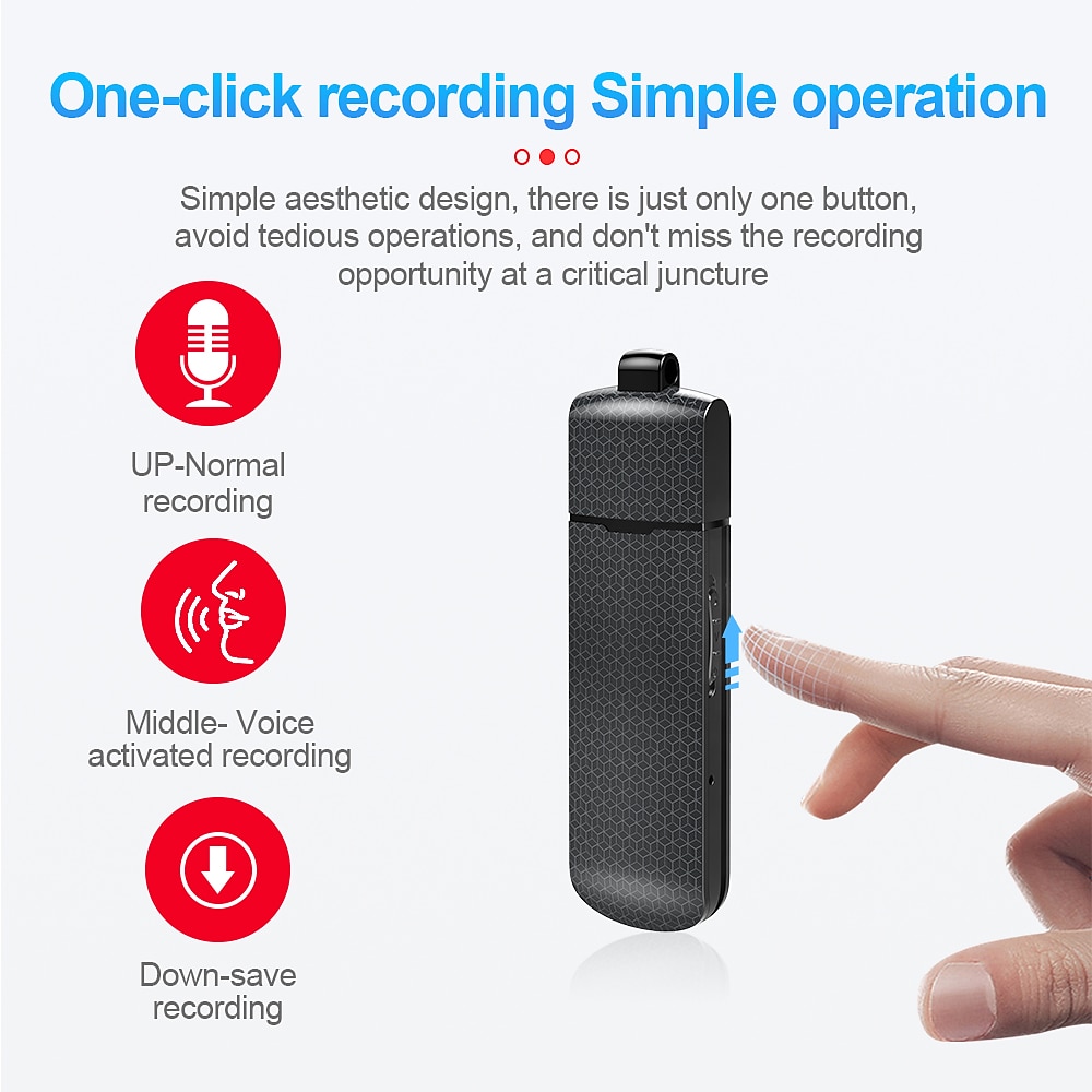 Digital Voice Recorder Q82 32GB Portable Digital Voice Recorder Rechargeable for Business Speech Meeting Learning Lectures Christmas Gift 2025 - $20.99 –P3