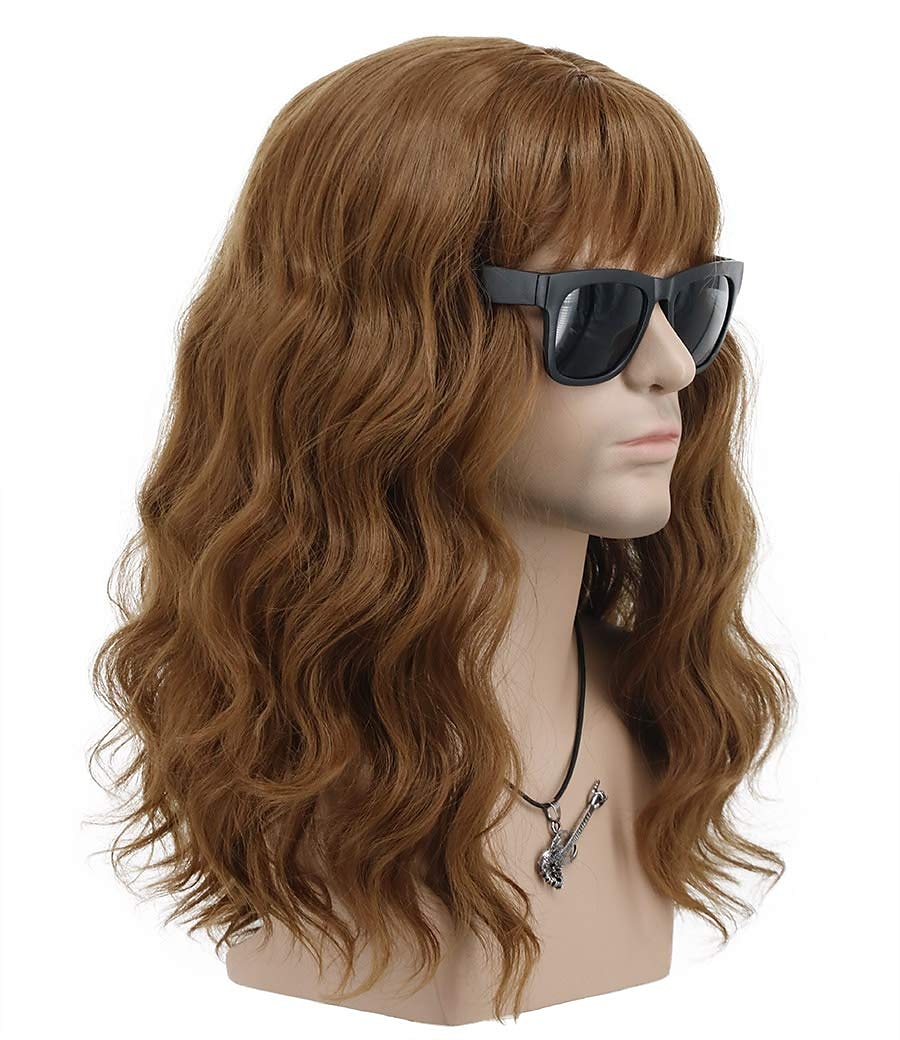 cefal peruka syntetyczna peruka fala schludny bang peruka średniej długości brązowe blond włosy syntetyczne męskie na imprezę cosplay peruka (tylko peruka) 2025 - $31.99 –P13
