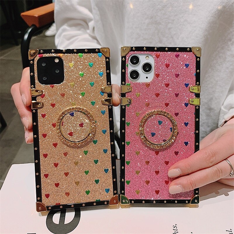 Phone Case For Apple Back Cover Iphone 14 Pro Max 14 Plus 13 12 11 Pro Max Mini X Xr Xs With Stand Dustproof Shockproof Heart Tpu 22 15 35