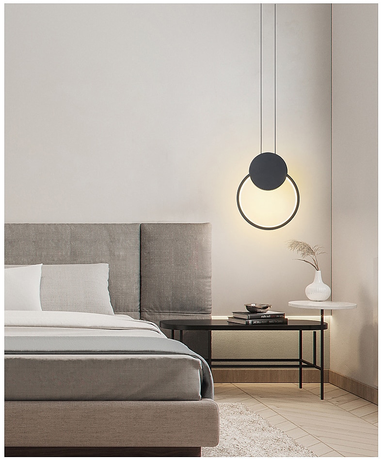 LED Pendant Light Island Light Modern Bedside Light Round Square Rectangle Metal Style Geometrical Minimalist Painted Finishes Contemporary 110-120V 220-240V 2025 - $118.99 –P4
