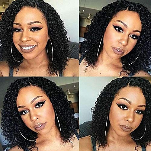 parrucche nere per le donne gemily capelli ricci afro corti neri sintetici parrucche bob brasiliane onda pizzicata capelli ricci per le donne del 2025 a $24.99 –P5