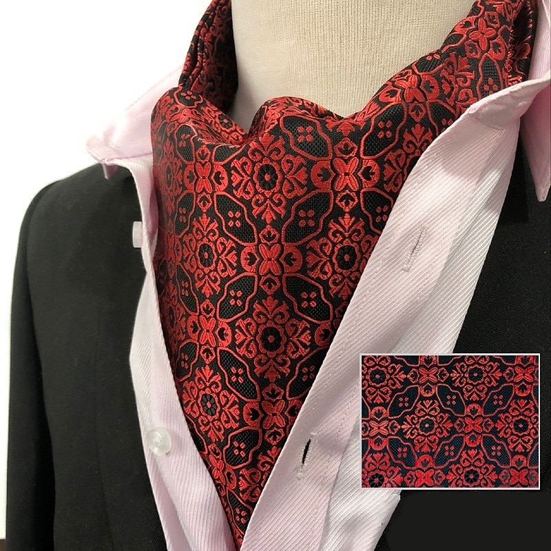 Férfi Nyakkendők Selyem nyaksál Ascot nyaksál Munkahelyi Mértani Jacquardszövet 2025 - $15.99 –P4