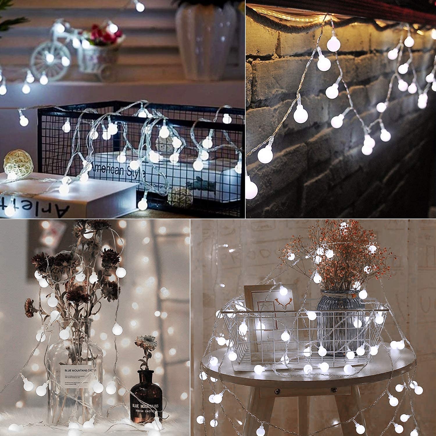 globo luci della stringa 10m 100 led mini palla fata luce all'aperto decorazione di cerimonia nuziale luci impermeabile per interni esterni camera da letto festa giardino albero di natale decor plug del 2025 a $13.99 –P11