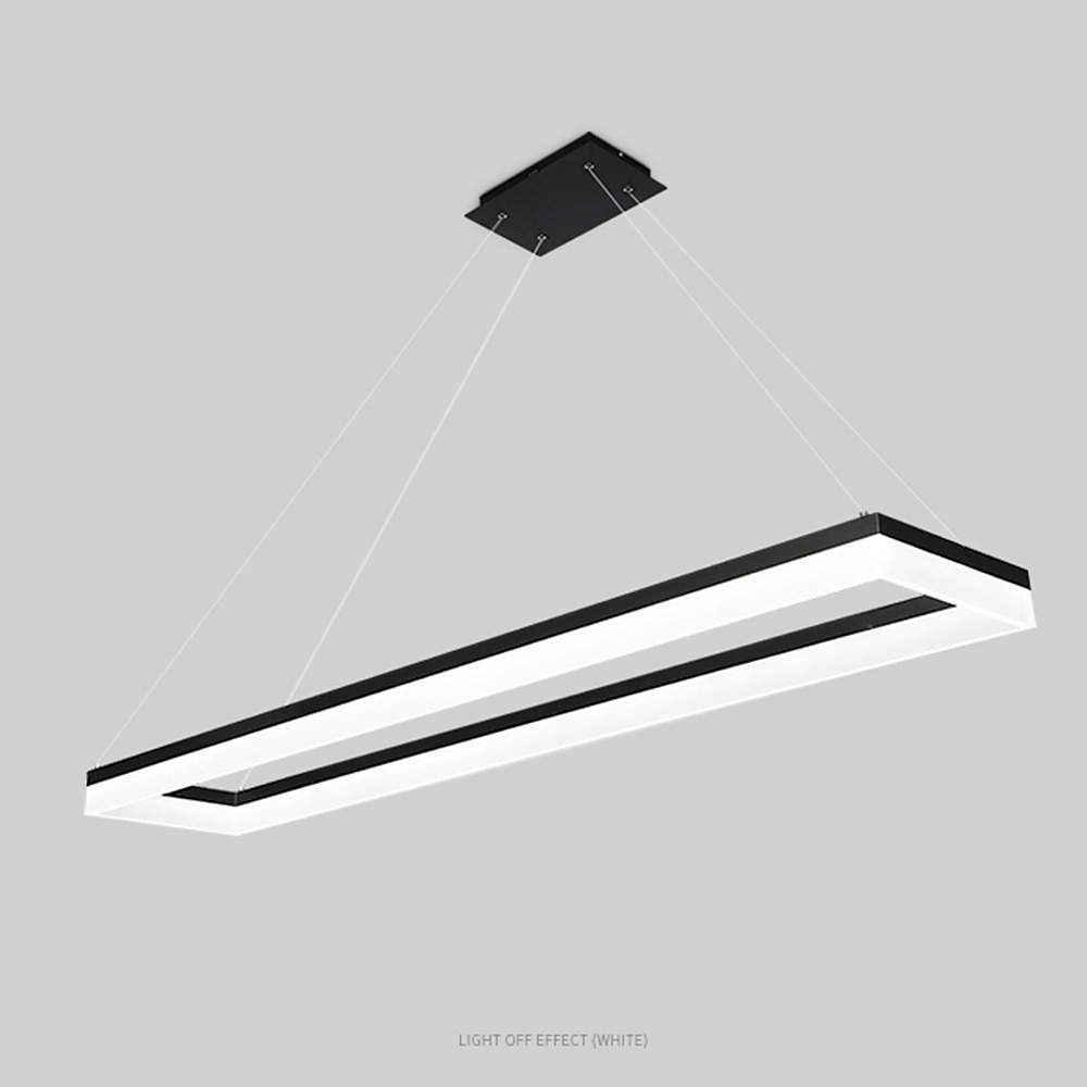 90 cm luz pendente led design quadrado preto moderno ilha luz de alumínio sala de jantar biblioteca de escritório 110-120v 220-240v de 2026 por $399.99 –P8