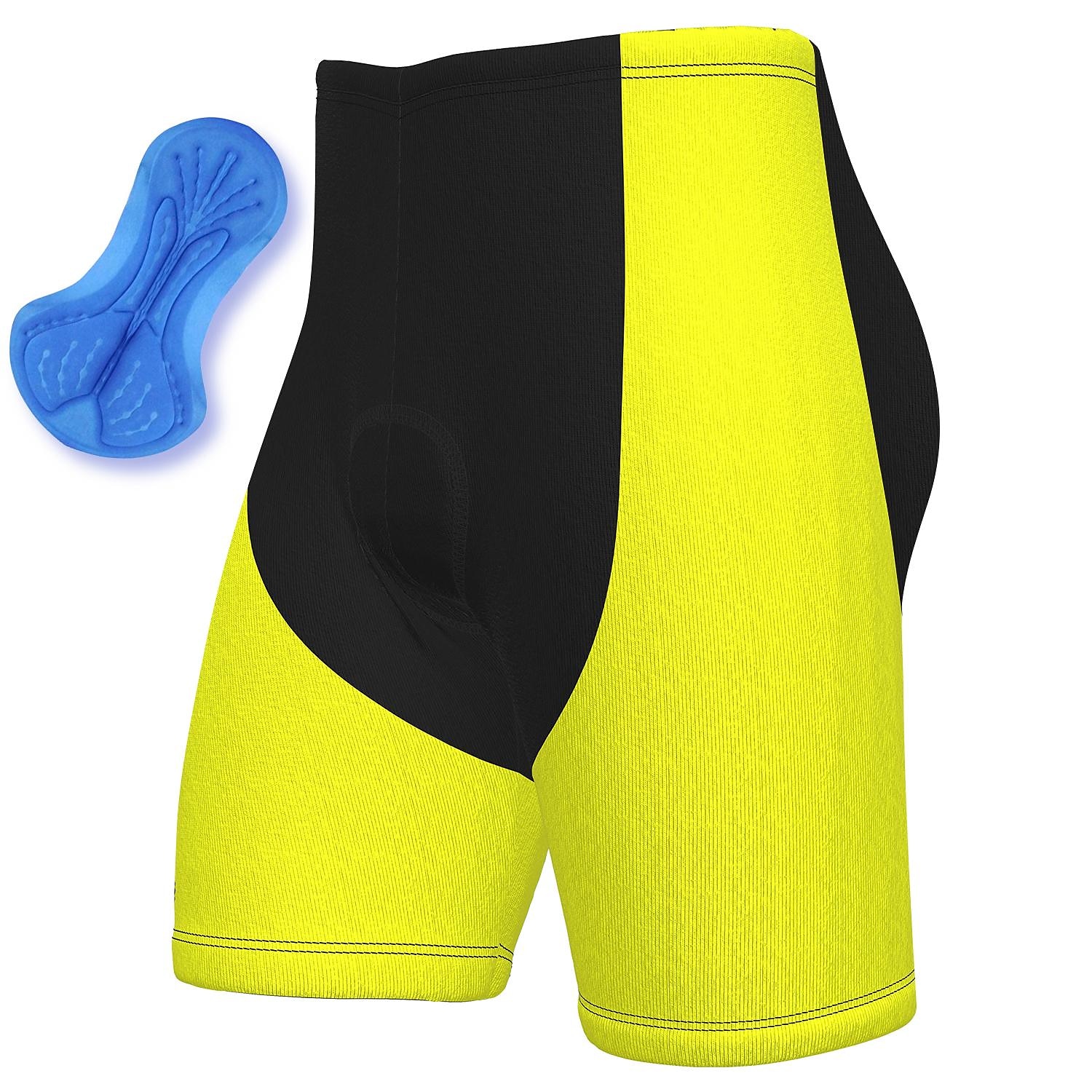 Herr Cykelvägshorts Cykelshorts Vadderade cykelbyxor Cykel Shorts Byxor Bergscykling Vägcykling sporter Lappverk Självlysande 3D Tablett Cykel Andningsfunktion Snabb tork Gul Röd Polyester Elastan 2025 - $20.79 –P1