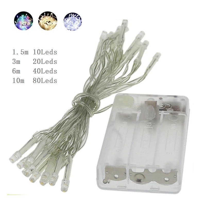 Elegant Wedding Reception Party LED String Lights LED Fairy Lights Christmas Wedding Bedroom Decoration Warm White Multi Color 1.5m 3m 10m AA Batteries Powered 2025 - $8.99 –P4