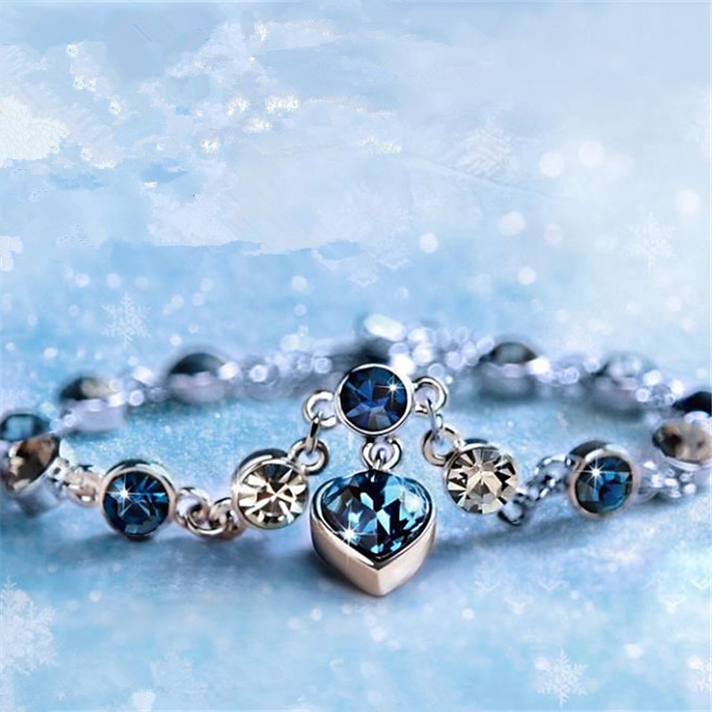 Mujer Azul Blanco Cadenas y esclavas Tenis pulseras Brazalete Clásico De moda Moda De moda Ocasional / deportivo Coreano Estilo lindo Cobre Pulsera pulsera Plata Para Deporte Regalo Cita Cumpleaños 2025 - $8.99 –P2