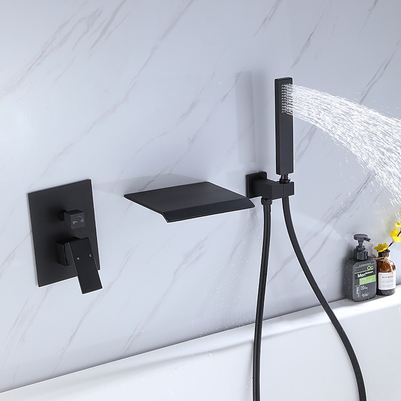 robinet de baignoire - installation murale chromée contemporaine mitigeurs de bain douche en céramique de 2025 ? $323.99 –P3