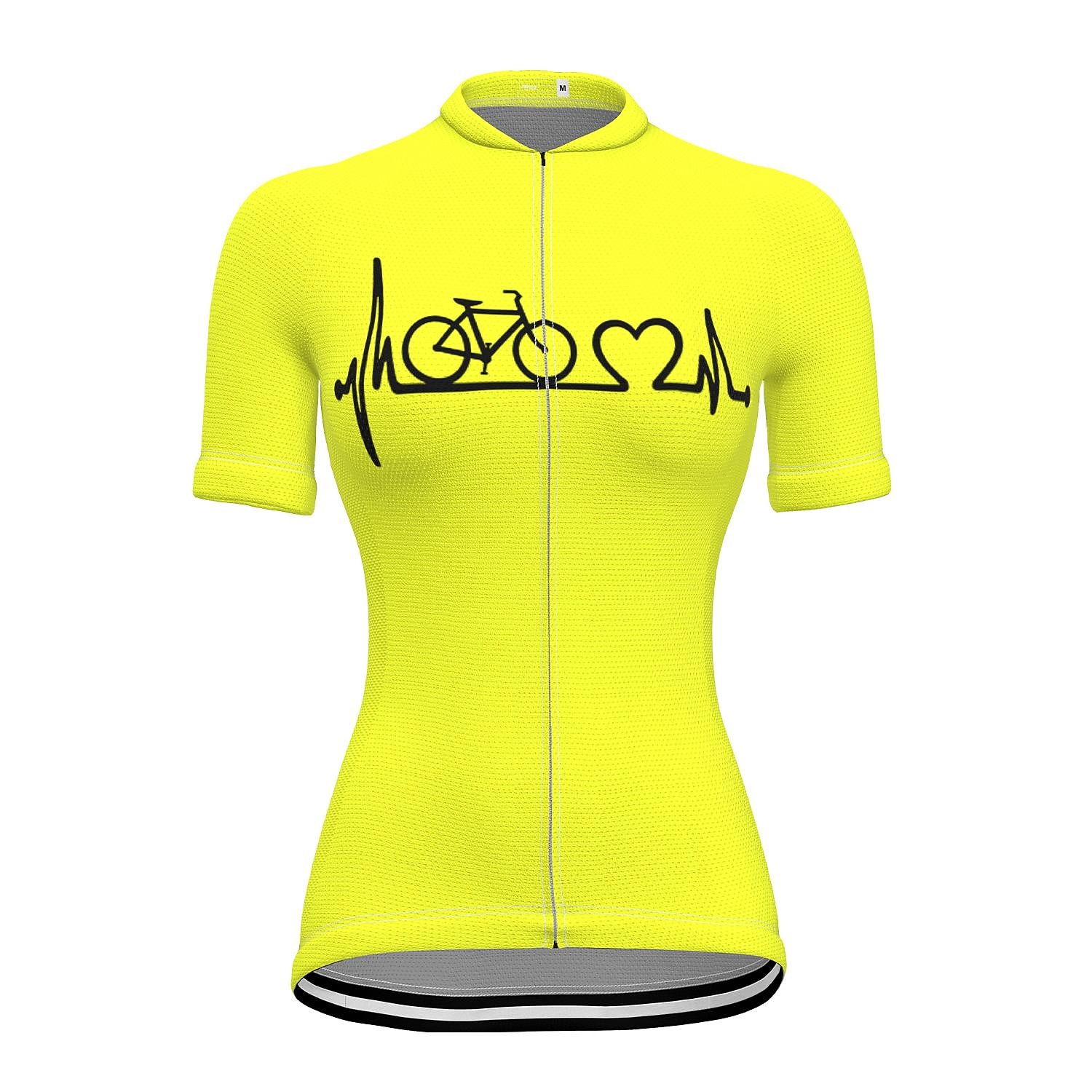 Dam Cykeltröja Grafisk Rolig Cykel T-shirt Tröja Överdelar med 3 bakfickor Bergscykling Vägcykling Solskyddskräm Torkar snabbt Dragkedja fram Spänning sporter Gul Röd Blå Kläder 2025 - $23.19 –P1