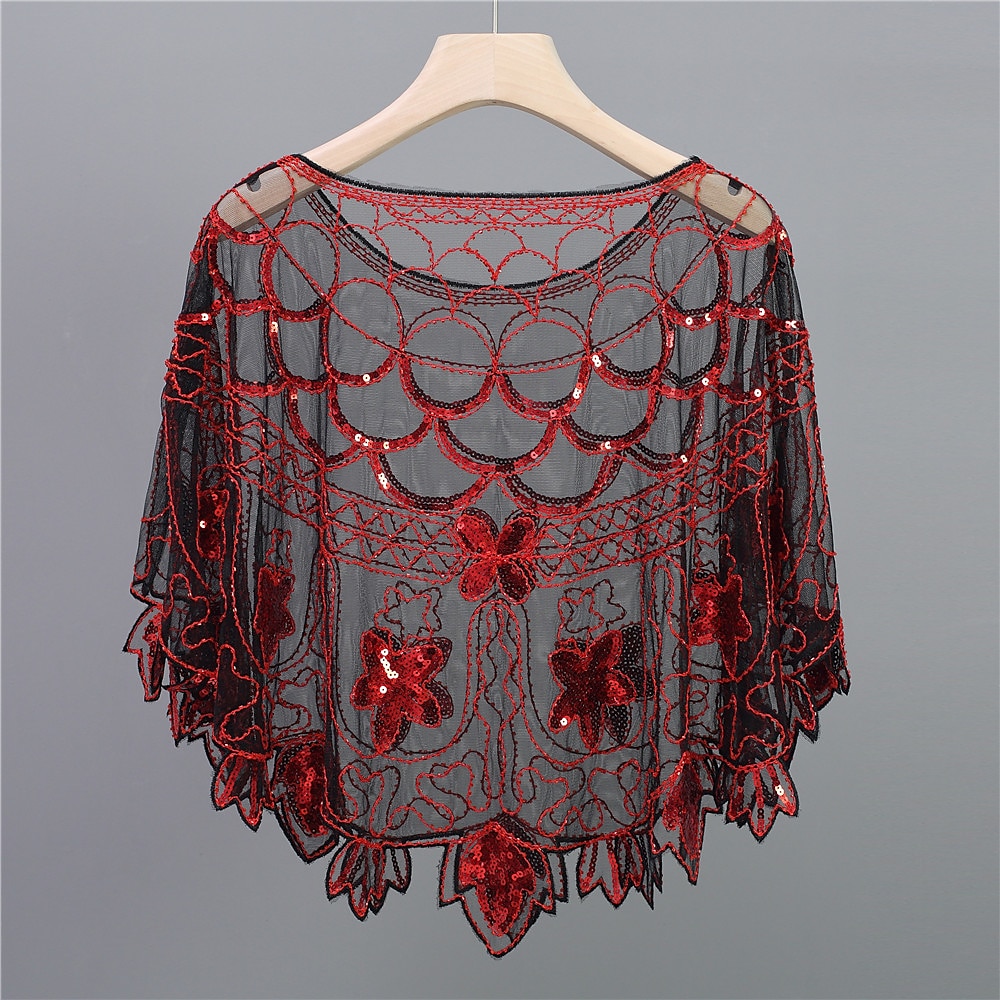 De livlige 20-årene 1920-tallet Den store Gatsby Party-kostyme Maskerade Halloween Kostumer Den store Gatsby Bryllupsgjest Paljetter Paljetter Dame Bryllup Fest Bryllupsgjest Voksne Sjal 2025 - $26.99 –P12