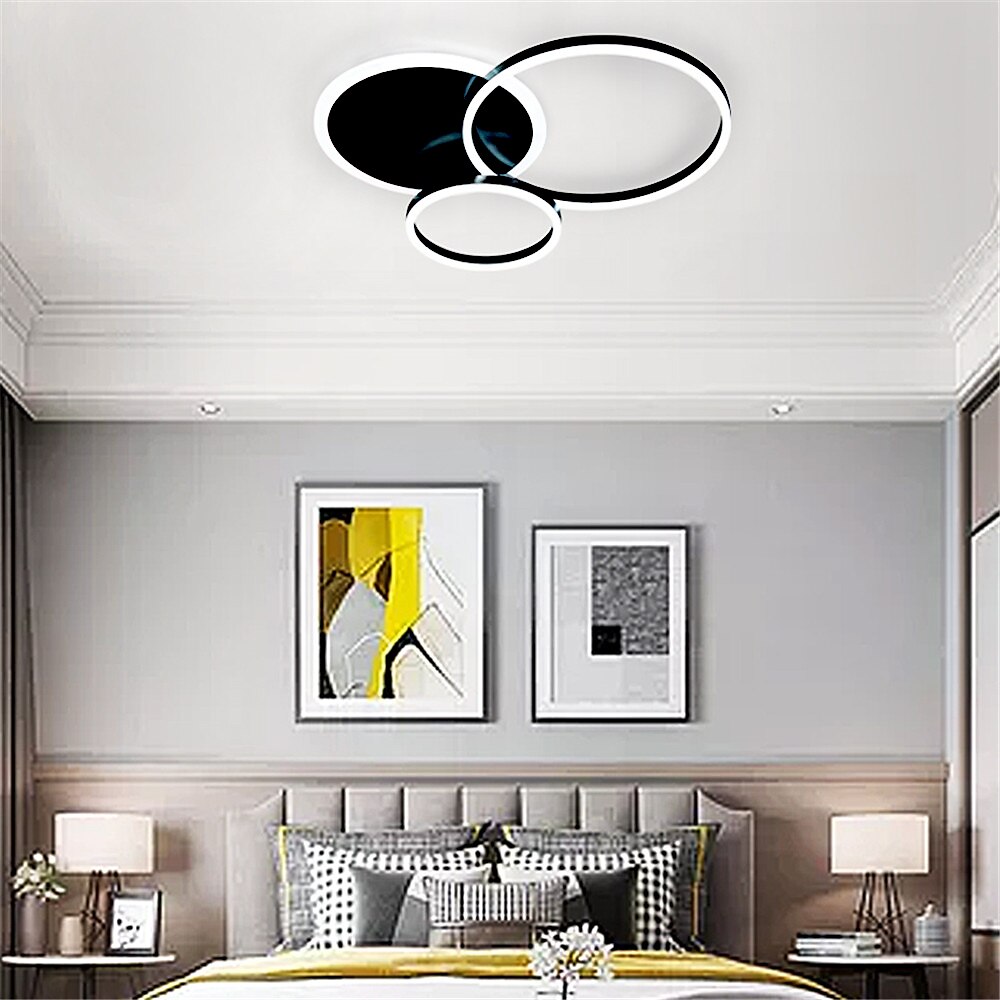 Luzes de teto de 50 cm com 3 luzes LED design círculo design de cluster luzes embutidas acabamentos em metal pintado de estilo nórdico moderno luzes de sala de jantar de escritório 110-240v somente de 2025 por $169.99 –P10