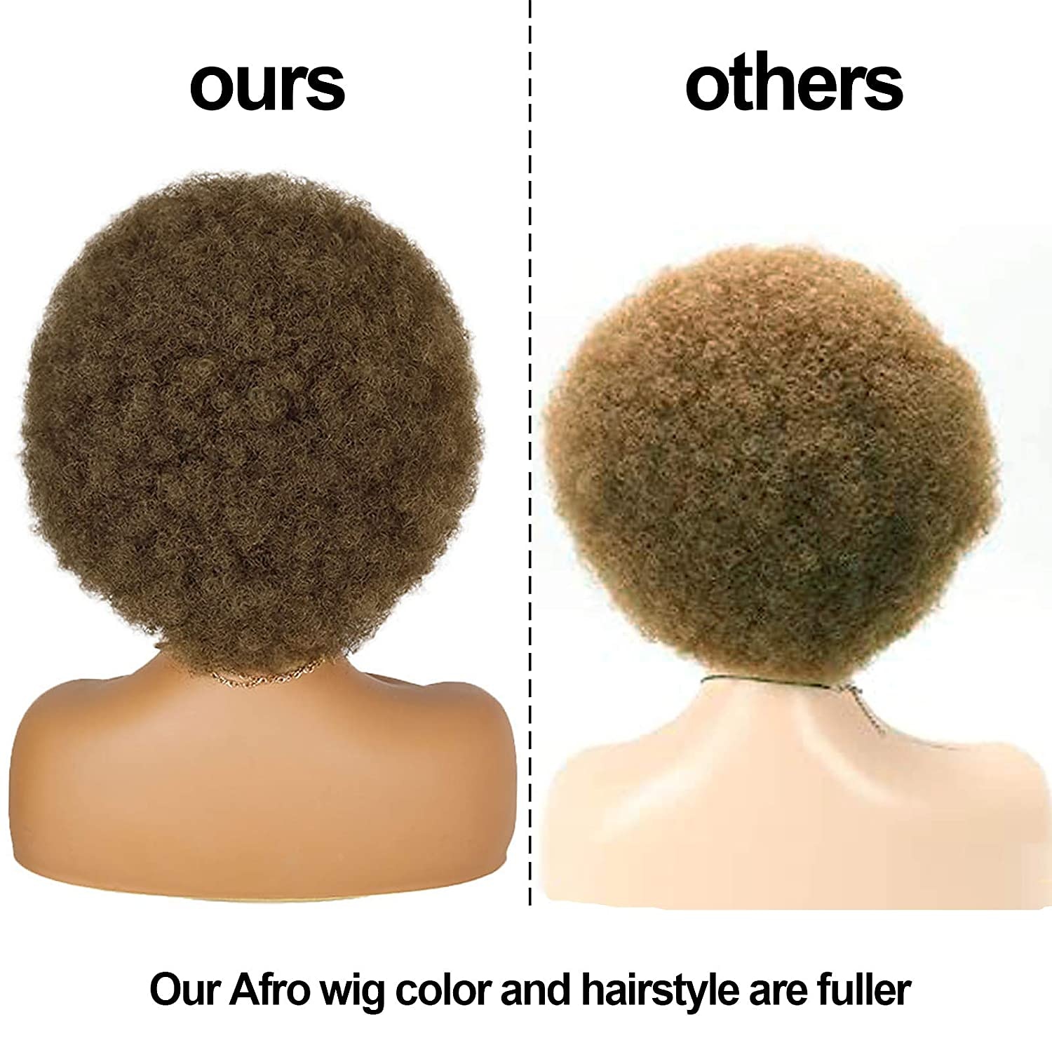 коричневые парики для женщин светло-коричневый афро-парик для чернокожих женщин пышные светло-коричневые афро-парики 70-е годы большой упругий и мягкий натуральный парик короткий афро-кудрявый 2025 - $28.99 –P3