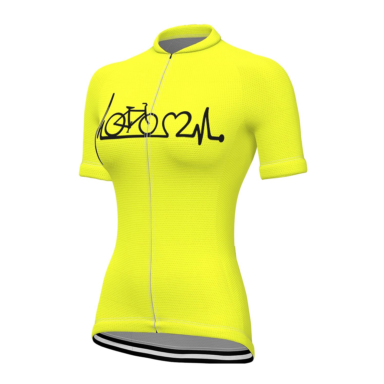 Dam Cykeltröja Grafisk Rolig Cykel T-shirt Tröja Överdelar med 3 bakfickor Bergscykling Vägcykling Solskyddskräm Torkar snabbt Dragkedja fram Spänning sporter Gul Röd Blå Kläder 2025 - $23.19 –P3