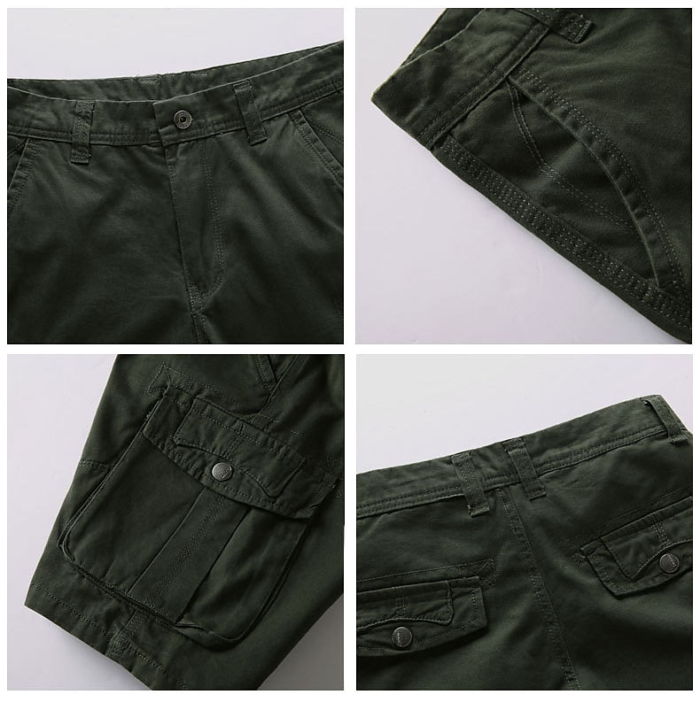Herren Cargo Shorts Kurze Hosen Kurze Hose für Wanderer Militär Sommer Außen Regular Fit 10" Ripstop Atmungsaktiv Schnelltrocknend Multi Pocket Kurze Hose Unten Knielänge Schwarz Armeegrün Baumwolle 2025 - $23.99 –P10