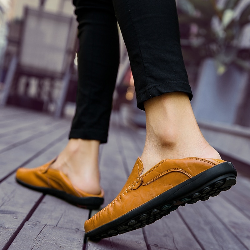 Per uomo Mocassini e Slip-Ons Uncinetto Scarpe di pelle Mocassini comodi Taglie forti Footing Lavoro Classico Informale Esterno Giornaliero Pelle di nappa Pelle Traspirante Fatto a mano Antiscivolo del 2025 a $49.99 -P5