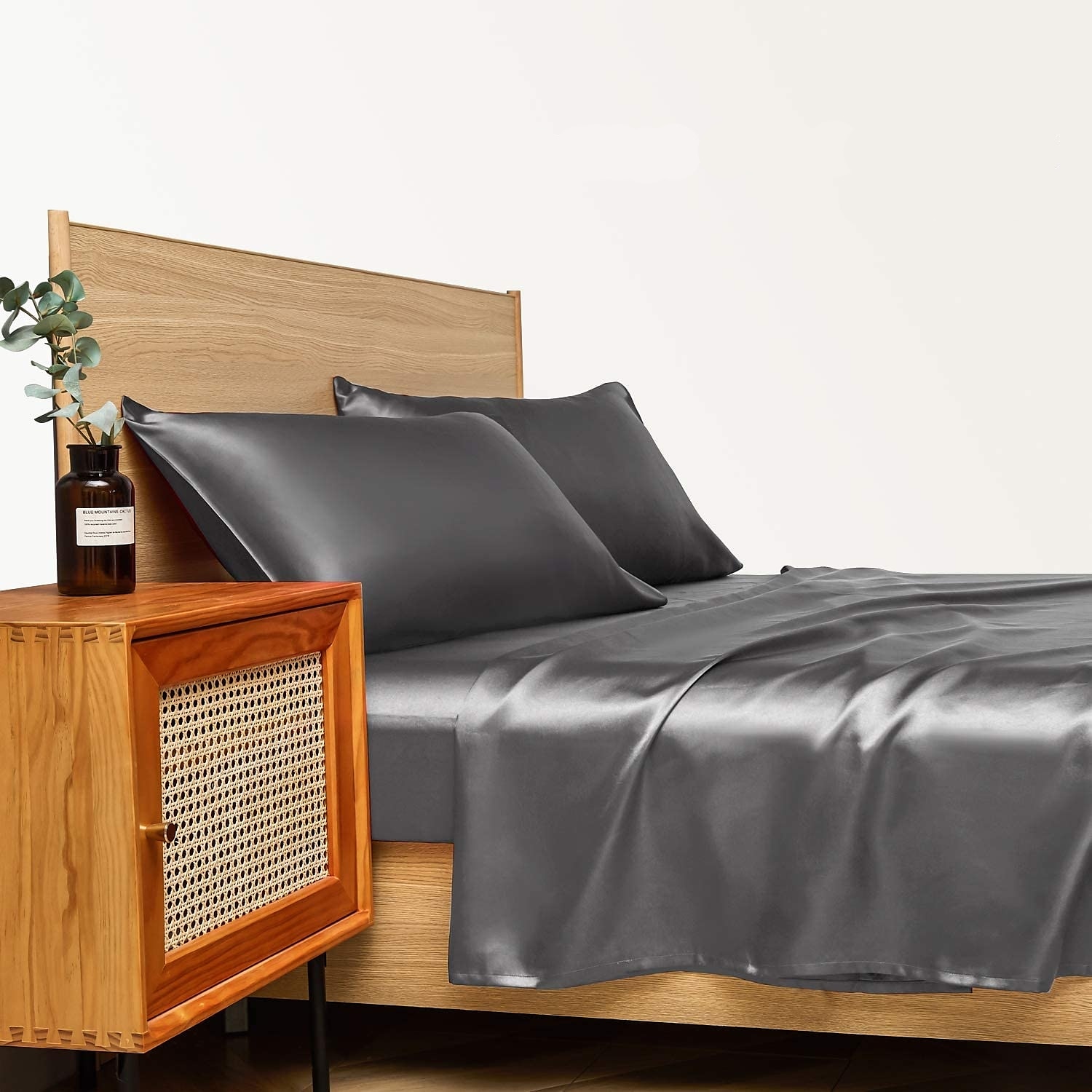 4 Pieces Satin Sheet Sets Hotel Luxury Silky Bed Sheets Soft Premium Satin Sheets Wrinkle & Fade Resistant Bedding Set Sheet Set, Include 1 Deep Pocket Fitted Sheet(12inch),1 Flat Sheet, 2 Pillowcases 2025 - $50.99 –P15