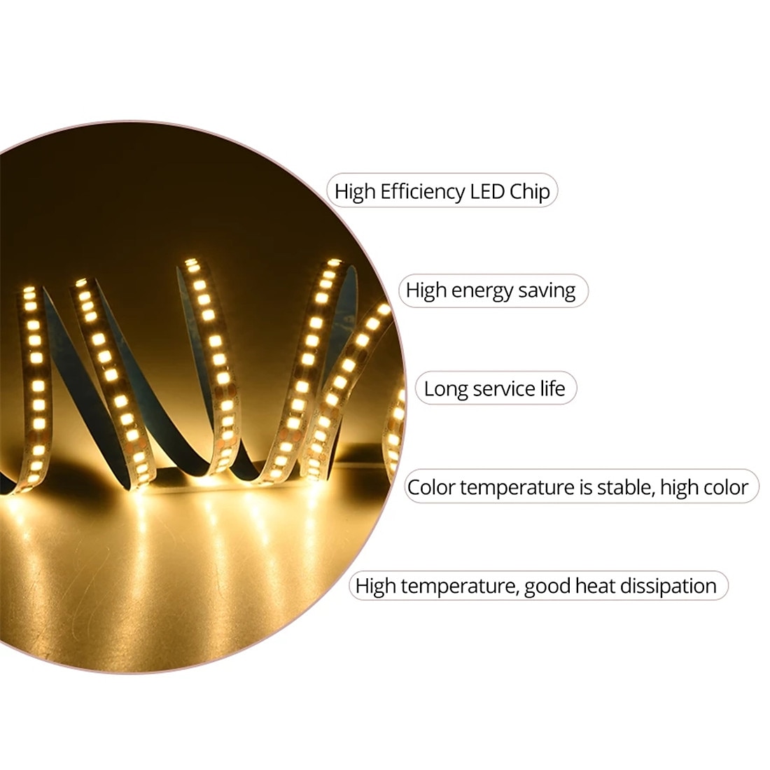светодиодная лента 2835 1200leds высокая яркость теплый белый натуральный белый гибкий светодиодный трос ленточная световая лампа 5 м постоянного тока 12 в 2025 - $32.99 –P5