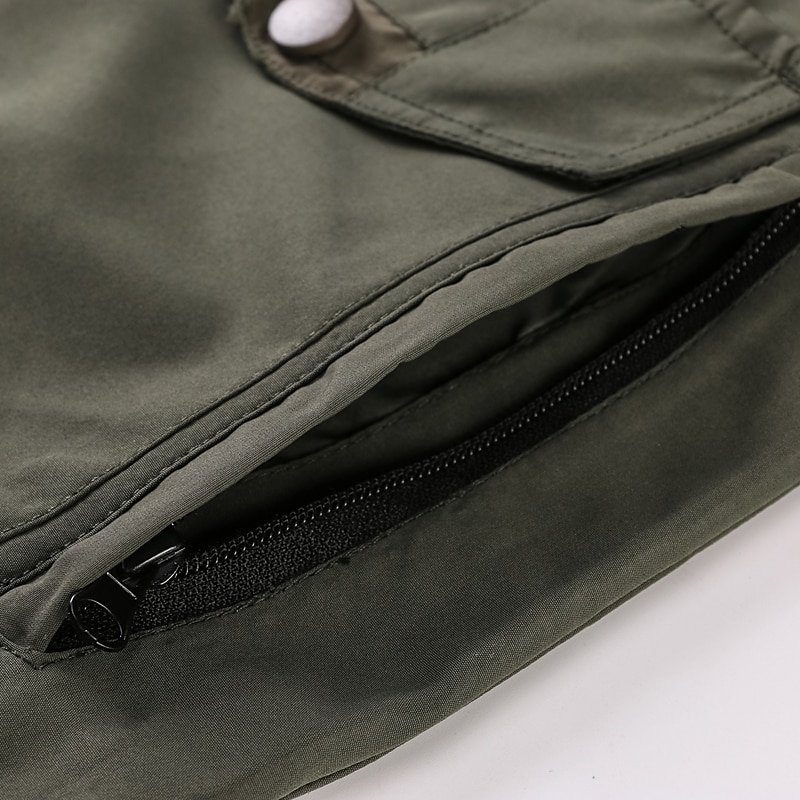 Men's Winter Coat Winter Jacket Jacket Hoodied Jacket Sports Outdoor Hiking Windproof Warm Print Zipper Fall Winter Solid Colored Sporty Turndown Regular Army Green Red Blue Khaki Jacket 2025 - $55.99 –P16